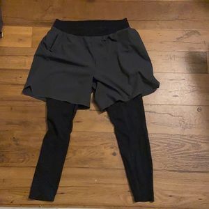 Men’s Gray Lululemon Surge 2 in 1 Medium Running Shorts